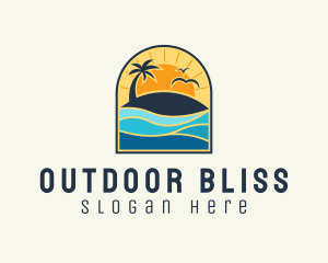 Tropical Beach Resort logo design