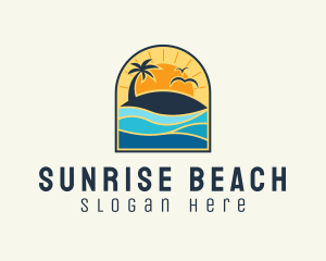 Tropical Beach Resort logo design