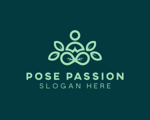 Leaf Yoga Meditation logo design