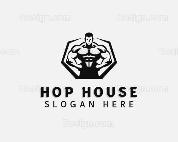 Muscular Workout Trainer Logo