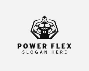 Muscular Workout Trainer logo design