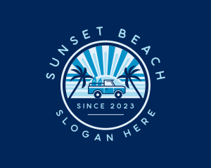 Beach Island Vacation logo design