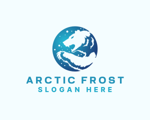 Winter Polar Bear logo design