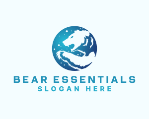 Winter Polar Bear logo design