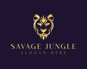 Premium Jungle Lion logo design