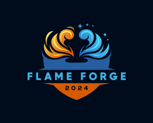 Burning Cold Flame Temperature logo design