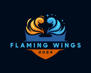 Burning Cold Flame Temperature logo design