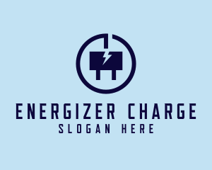 Lightning Electric Plug logo design