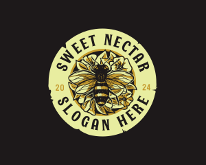 Honey Bee Floral logo design