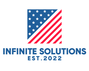 USA American Flag Square logo