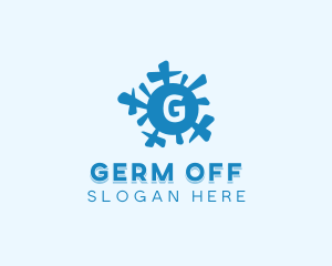 Virus Bacteria Germ logo design