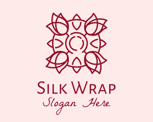 Maroon Rose Flower logo design