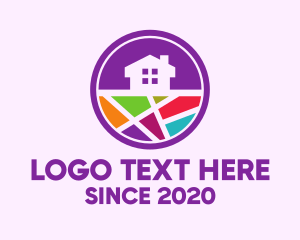 Round Geometric Home logo