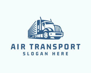 Trailer Truck Logistics Transport Logo