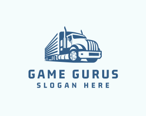 Trailer Truck Logistics Transport Logo