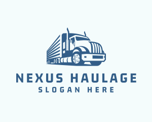 Trailer Truck Logistics Transport Logo