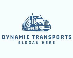 Trailer Truck Logistics Transport logo design