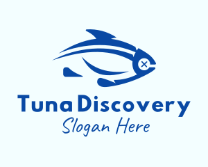 Minimalist Bluefin Tuna logo design