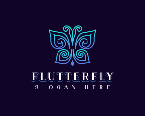 Elegant Wellness Butterfly logo