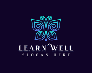 Elegant Wellness Butterfly logo design