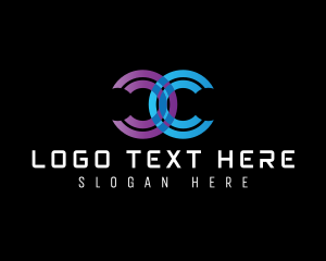 Symmetrical Modern Company Letter C logo