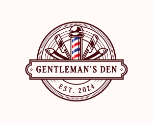 Barber Grooming Razor logo design