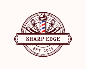 Barber Grooming Razor logo design