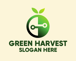 Green Fruit Electronics Brand  logo design