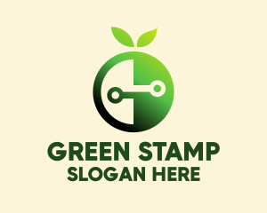 Green Fruit Electronics Brand  logo design