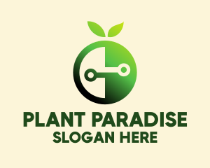 Green Fruit Electronics Brand  logo design