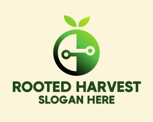 Green Fruit Electronics Brand  logo design