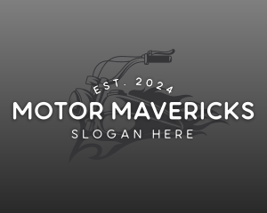 Retro Vintage Motorcycle logo design