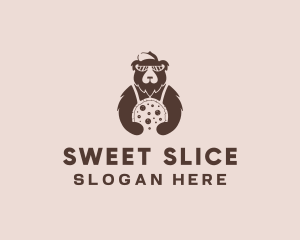 Pizza Bear Sunglasses logo design