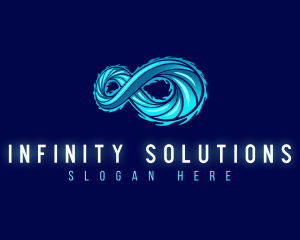 Modern Infinity Wave logo design