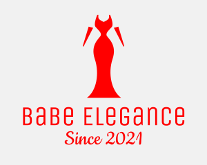 Red Elegant Dress logo design