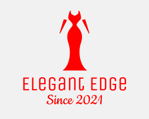 Red Elegant Dress logo design