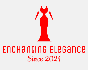 Red Elegant Dress logo design