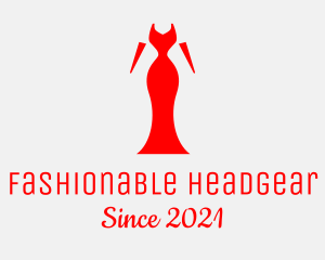 Red Elegant Dress logo design