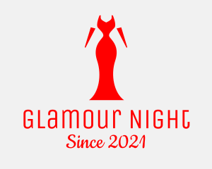 Red Elegant Dress logo design