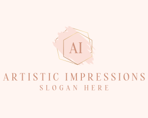 Feminine Watercolor Makeup logo design