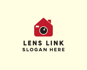 Camera Lens House logo design