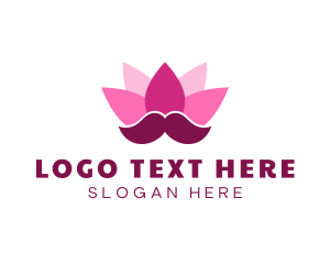 Blue Lotus Mustache logo