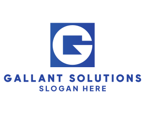 Blue Square G logo design