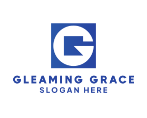 Blue Square G logo design