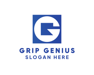 Blue Square G logo design