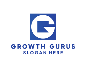 Blue Square G logo design