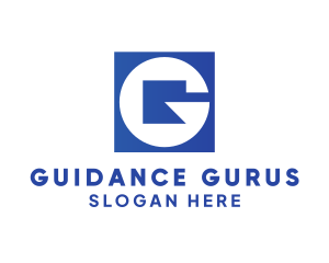 Blue Square G logo design