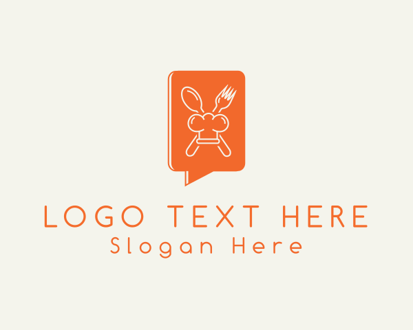 Orange Fork logo example 2