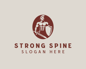 Spartan Warrior Knight logo design