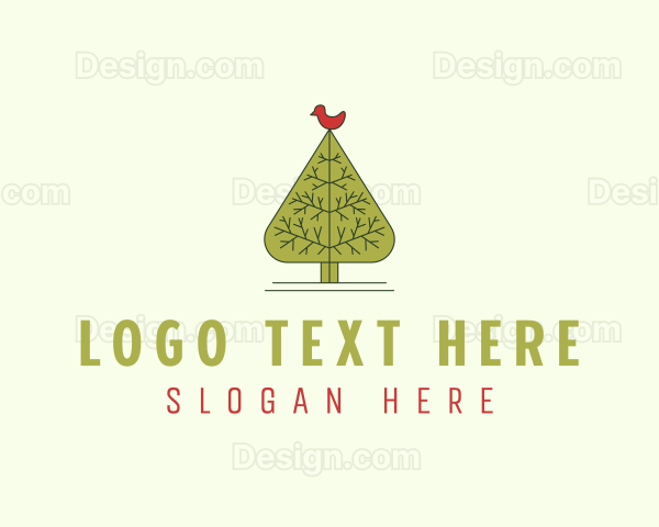 Duck Christmas Tree Logo